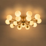 Lustre Salon Branche 15 Lumières en Verre