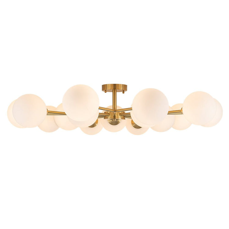 Lustre Salon Branche 15 Lumières en Verre