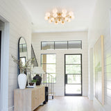 Lustre Salon Branche 15 Lumières en Verre