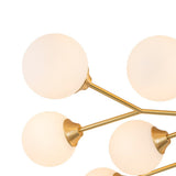 Lustre Salon Branche 15 Lumières en Verre