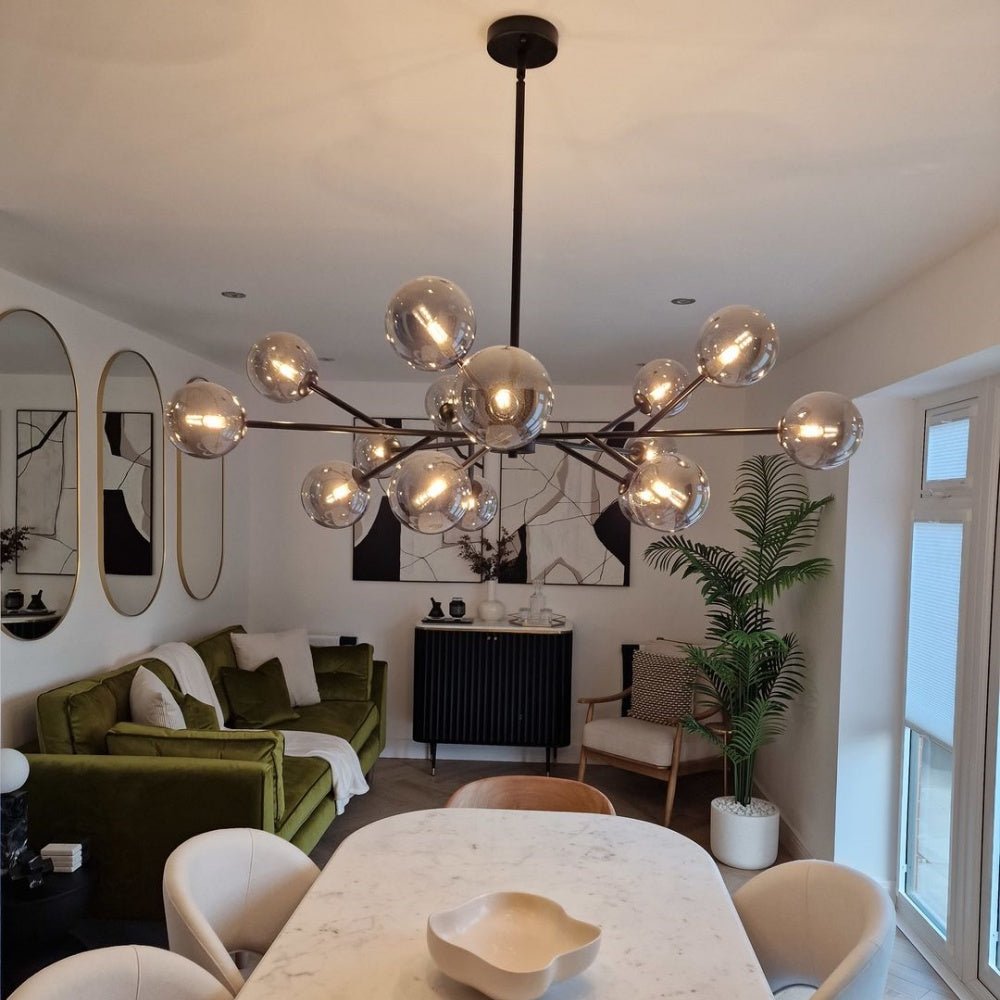 Lustre Moderne 15 Lumières Sputnik Sphère pour Salon