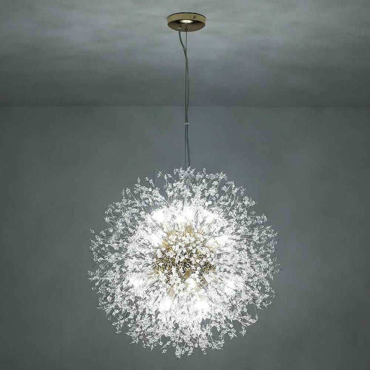 Lustre 16 Lumières Grand Format Luxe Sputnik Feu d'Artifice pour Salon