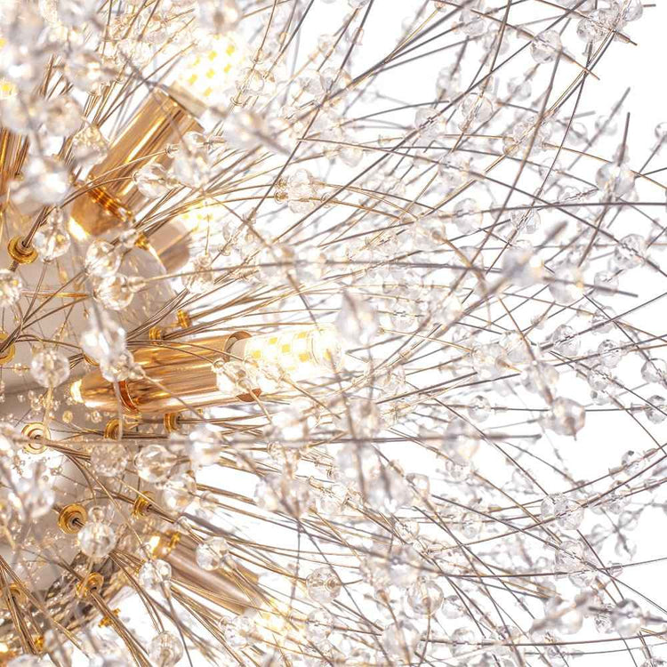 Lustre 16 Lumières Grand Format Luxe Sputnik Feu d'Artifice pour Salon