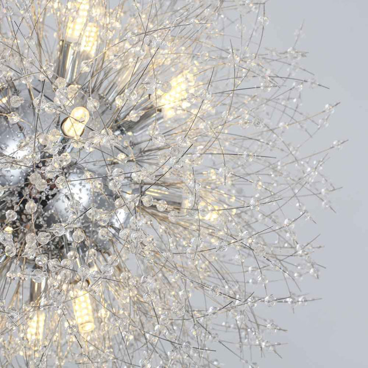 Lustre 16 Lumières Grand Format Luxe Sputnik Feu d'Artifice pour Salon