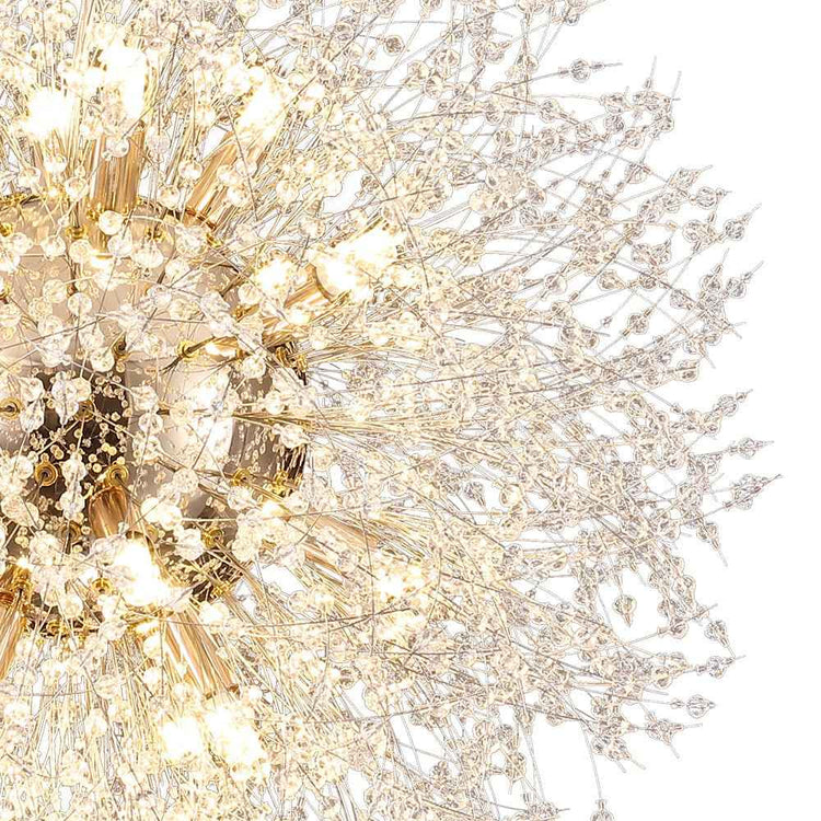 Lustre 16 Lumières Grand Format Luxe Sputnik Feu d'Artifice pour Salon