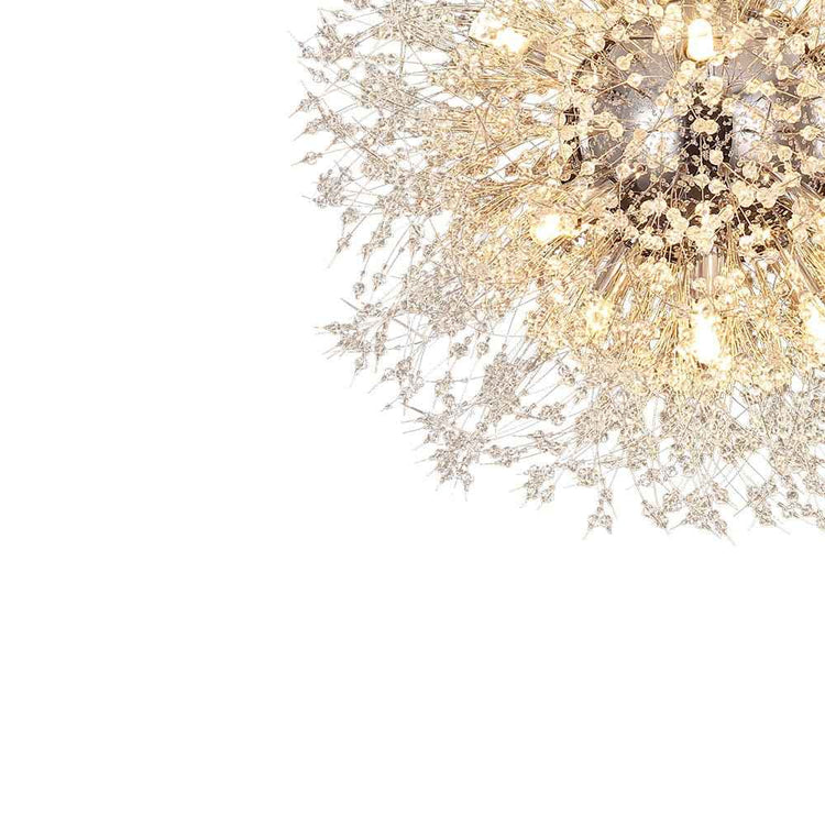 Lustre 16 Lumières Grand Format Luxe Sputnik Feu d'Artifice pour Salon