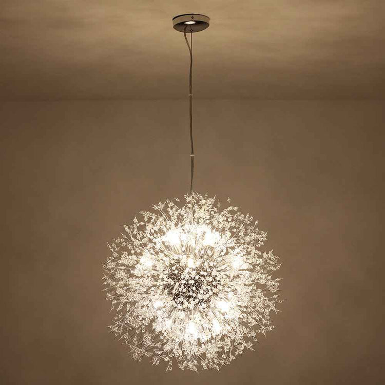Lustre 16 Lumières Grand Format Luxe Sputnik Feu d'Artifice pour Salon