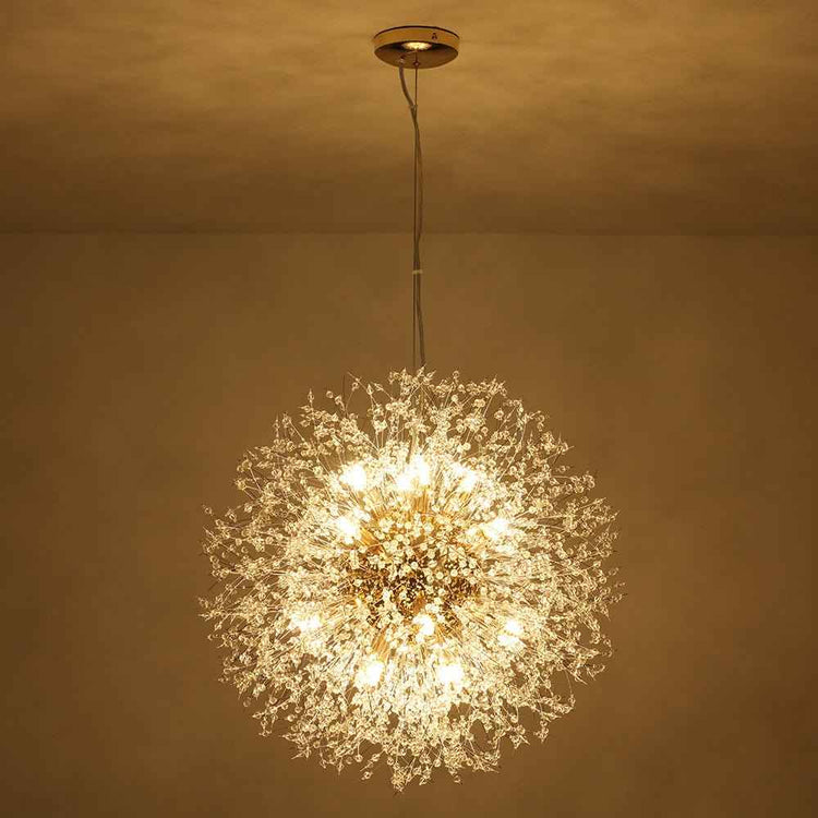 Lustre 16 Lumières Grand Format Luxe Sputnik Feu d'Artifice pour Salon