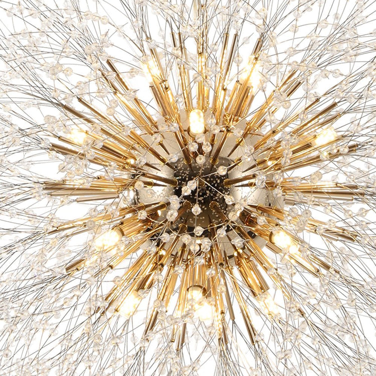 Lustre Salon Spoutnik 16 Lumières en Cristal