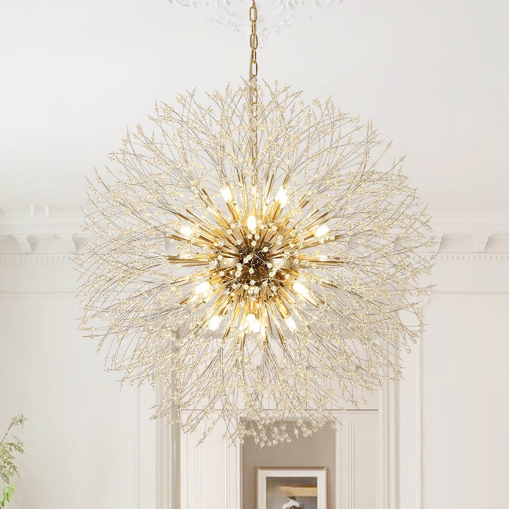 Lustre Salon Spoutnik 16 Lumières en Cristal