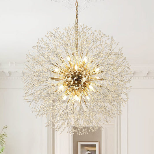 Lustre Salon Spoutnik 16 Lumières en Cristal