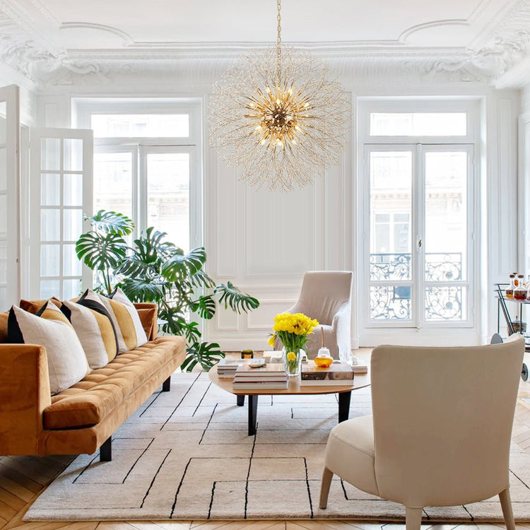 Lustre Salon Spoutnik 16 Lumières en Cristal