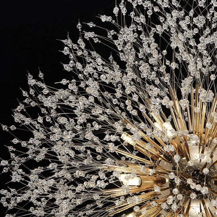Lustre Salon Spoutnik 16 Lumières en Cristal