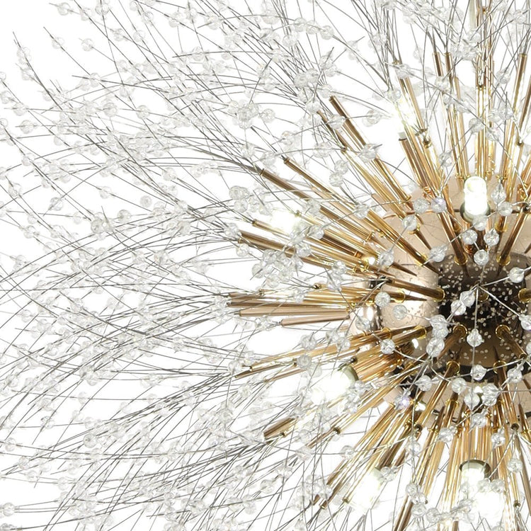 Lustre Salon Spoutnik 16 Lumières en Cristal