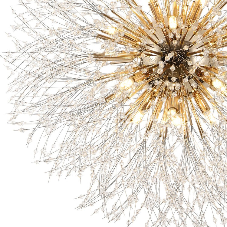 Lustre Salon Spoutnik 16 Lumières en Cristal