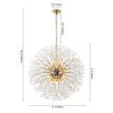Lustre Salon Spoutnik 16 Lumières en Cristal