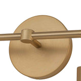 Applique murale en laiton, gros plan du cercle et de la fixation entre les deux supports