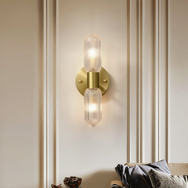 Applique Murale Chambre Cylindre en Verre