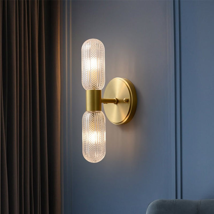 Applique Murale Chambre Cylindre en Verre
