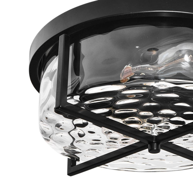 Plafonnier Salon Bulle 2 Lumières en Verre 33 cm Modèle 2