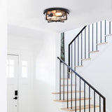 Plafonnier Salon Bulle 2 Lumières en Verre 33 cm Modèle 2