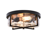 Plafonnier Salon Bulle 2 Lumières en Verre 33 cm Modèle 2
