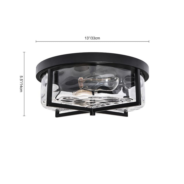 Plafonnier Salon Bulle 2 Lumières en Verre 33 cm Modèle 2