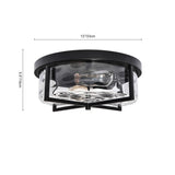 Plafonnier Salon Bulle 2 Lumières en Verre 33 cm Modèle 2