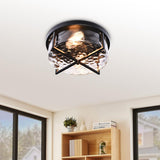 Plafonnier Salon Bulle 2 Lumières en Verre 33 cm Modèle 2