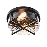 Plafonnier Salon Bulle 2 Lumières en Verre 33 cm Modèle 2