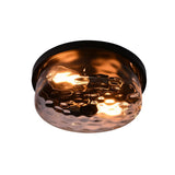 Plafonnier Salon Bulle 2 Lumières en Verre 33 cm
