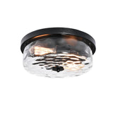 Plafonnier Salon Bulle 2 Lumières en Verre 33 cm