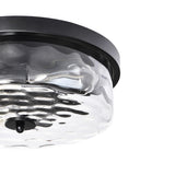 Plafonnier Salon Bulle 2 Lumières en Verre 33 cm