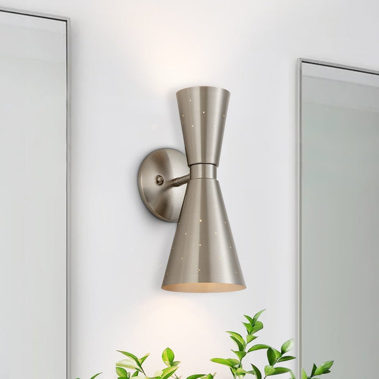 Applique Murale Chambre 2 Lumières en Verre