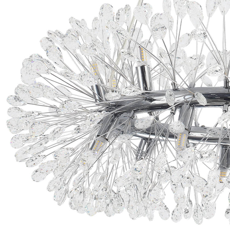 Lustre Salon Pissenlit 20 Lumières en Cristal