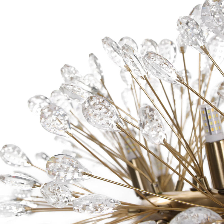 Lustre Salon Pissenlit 20 Lumières en Cristal