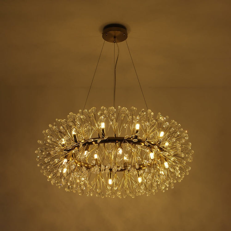 Lustre Salon Pissenlit 20 Lumières en Cristal