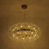 Lustre Salon Pissenlit 20 Lumières en Cristal