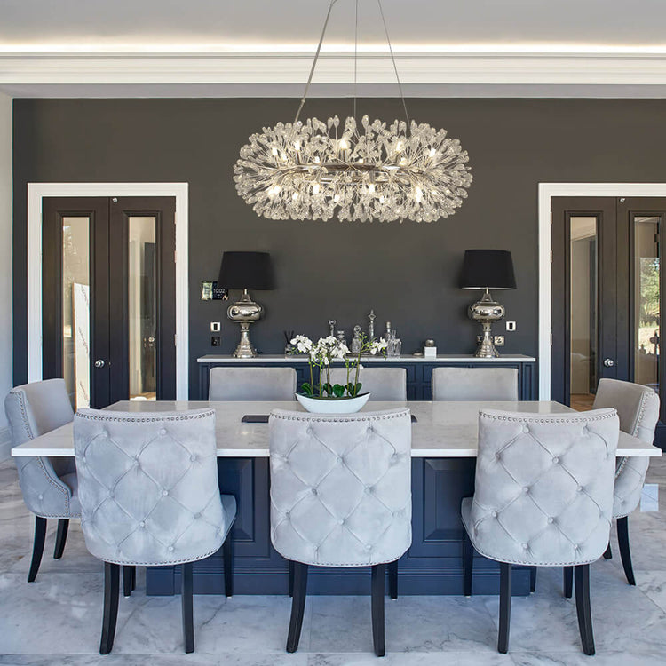 Lustre Salon Pissenlit 20 Lumières en Cristal