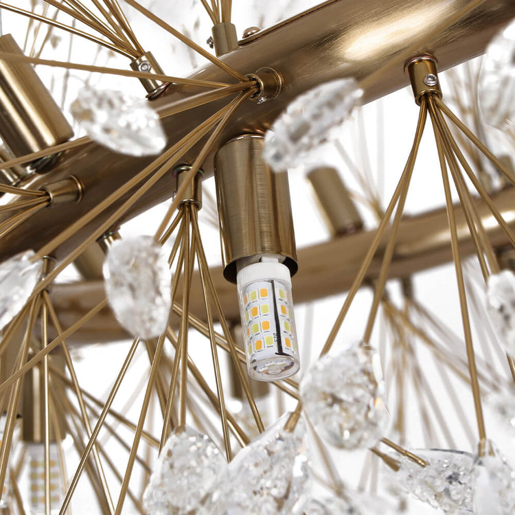 Lustre Salon Pissenlit 20 Lumières en Cristal