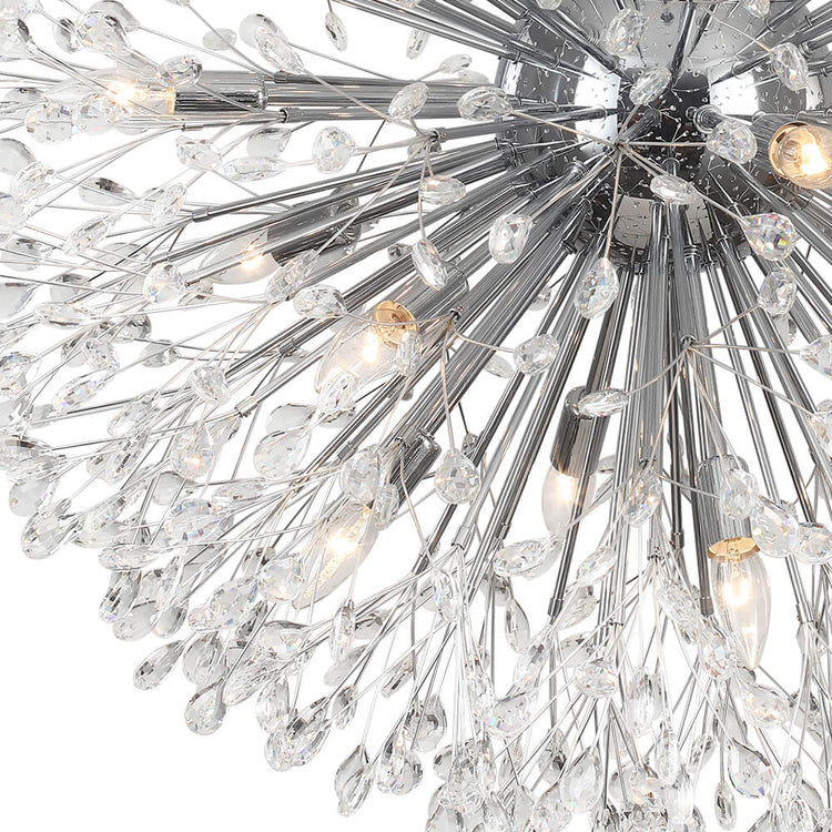 Lustre 20 Lumières Grand Format Feu d'Artifice Grand Luxe Sputnik Suspension Luminaire