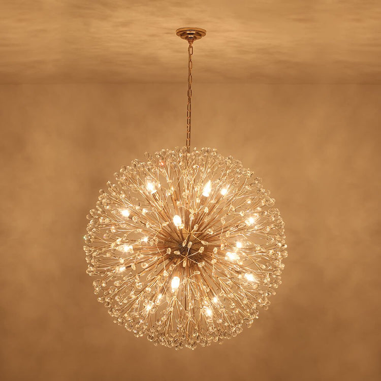 Lustre 20 Lumières Grand Format Feu d'Artifice Grand Luxe Sputnik Suspension Luminaire