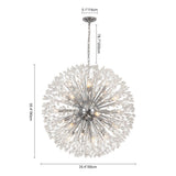 Lustre 20 Lumières Grand Format Feu d'Artifice Grand Luxe Sputnik Suspension Luminaire