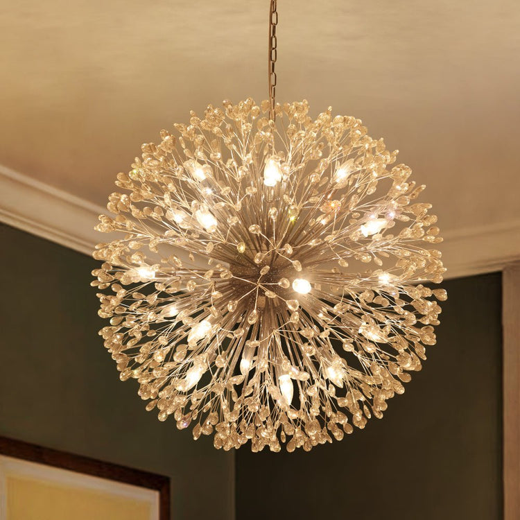Lustre 20 Lumières Grand Format Feu d'Artifice Grand Luxe Sputnik Suspension Luminaire
