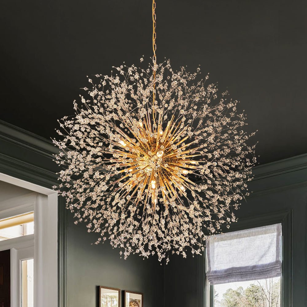 Lustre 20 Lumières Grand Format Grand Luxe Sputnik Feu d'Artifice pour Salon