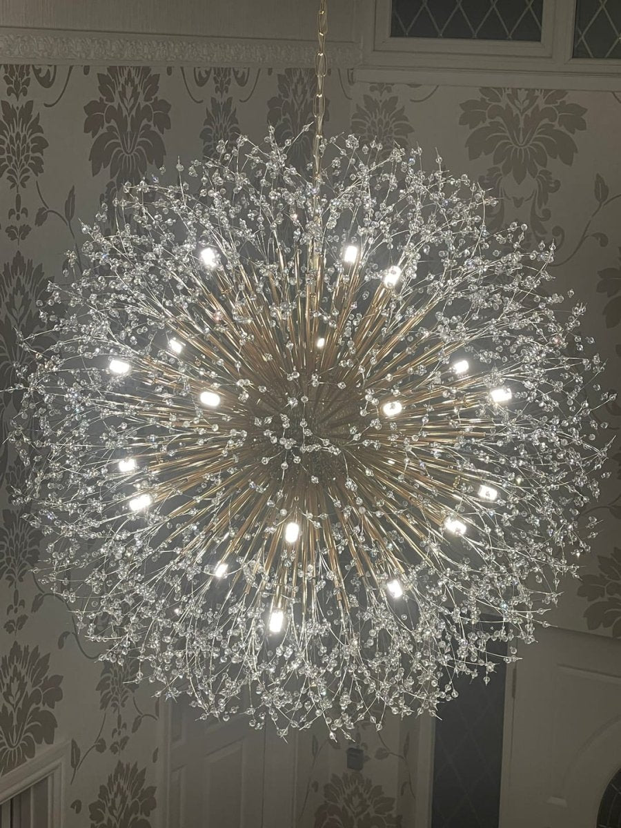 Lustre 20 Lumières Grand Format Grand Luxe Sputnik Feu d'Artifice pour Salon