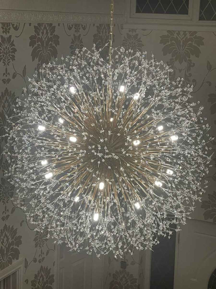 Lustre 20 Lumières Grand Format Grand Luxe Sputnik Feu d'Artifice pour Salon