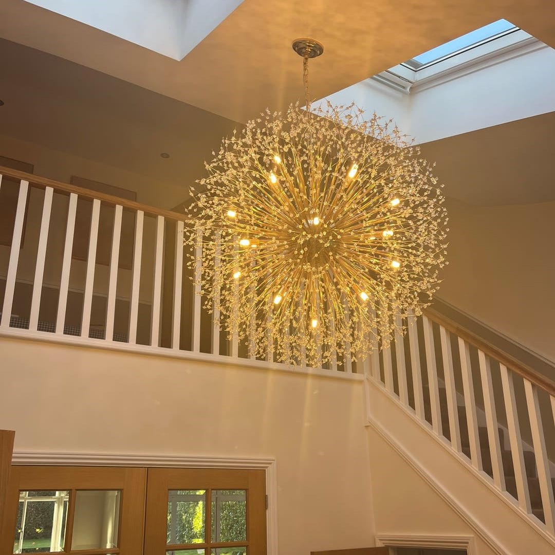 Lustre 20 Lumières Grand Format Grand Luxe Sputnik Feu d'Artifice pour Salon