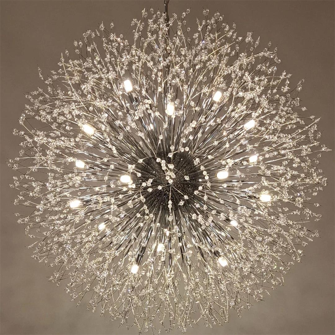 Lustre 20 Lumières Grand Format Grand Luxe Sputnik Feu d'Artifice pour Salon
