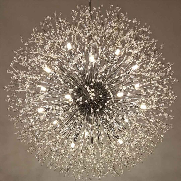 Lustre 20 Lumières Grand Format Grand Luxe Sputnik Feu d'Artifice pour Salon